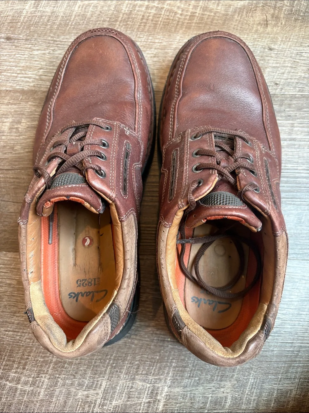 Clark’s Unstructured Un.Bend Oxford Men's 9 Brown Leather Lace-Up Shoes